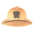 Original U.S. WWII Navy Named USMC Pressed Fiber Sun Helmet by Hawley Products Co with Navy Officer’s Badge - Lieutenant A.T. Rundle Original Items