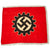 Original German WWII DAF Labor Front 47" x 55" Fringed Parade Flag - Unissued Original Items