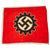 Original German WWII DAF Labor Front 47" x 55" Fringed Parade Flag - Unissued Original Items