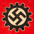 Original German WWII DAF Labor Front 47" x 55" Fringed Parade Flag - Unissued Original Items