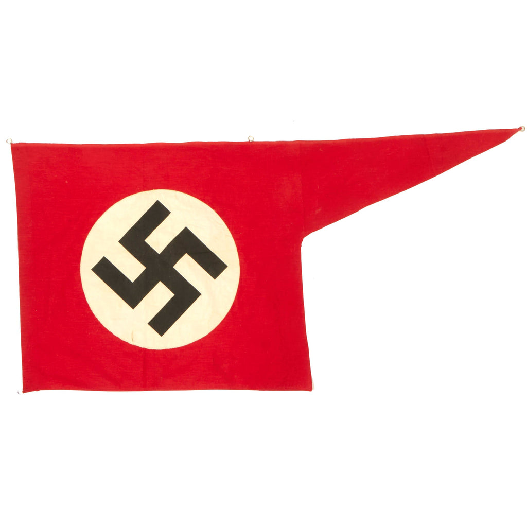 Original German WWII NSDAP Double Sided National Political Custom Building Flag - 23" x 47 ½” Original Items