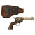 Original U.S. Colt Nickel Plated .45cal Single Action Army Revolver Made in 1876 with Cut 4 3/4" Barrel, Factory Letter, and Period Holster - Serial 23773 Original Items