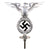 Original German WWII NSDAP National Socialist Party First Pattern Flag Pole Finial "Topper" - Aluminum Original Items