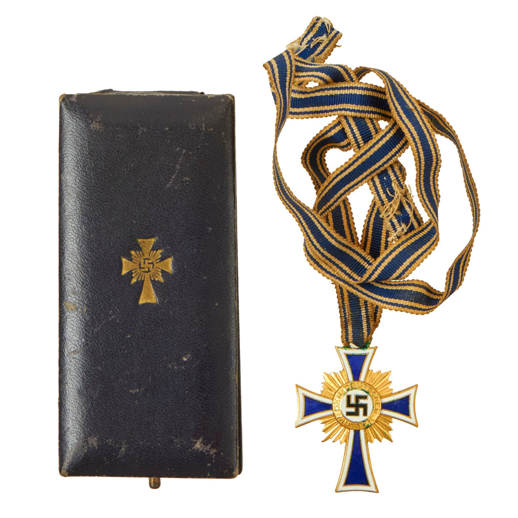 Original German WWII Cased Gold Mother’s Cross by Friedrich Linden of Lüdenscheid Original Items