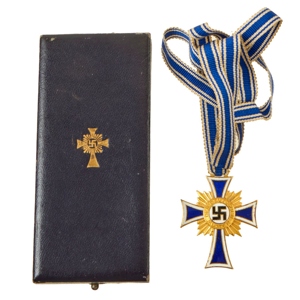 Original German WWII Cased Gold Mother’s Cross by Liefergemeinschaft Pforzheimer Innungen Original Items