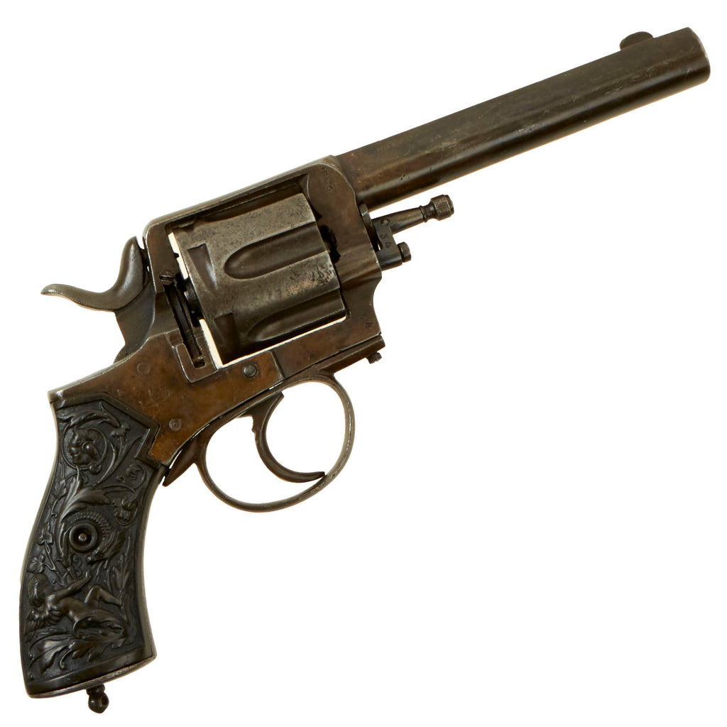 Original Victorian Belgian Double Action .41cal Revolver Serial 34 with Ornate Composition Grips - Circa 1890 Original Items