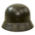 Original German WWII M40 Single Decal Army Heer Steel Helmet with Damaged Liner - EF62 Original Items
