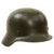 Original German WWII M40 Single Decal Army Heer Steel Helmet with Damaged Liner - EF62 Original Items