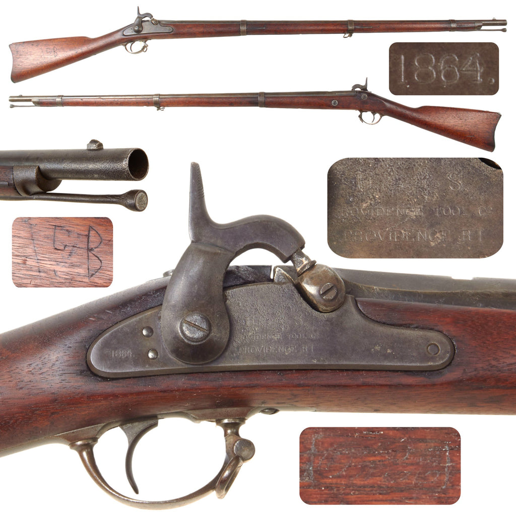 Original U.S. Civil War Springfield Model 1861 Contract Rifled Musket by Providence Tool Co. with O.W. Ainsworth Cartouche - Dated 1864 Original Items