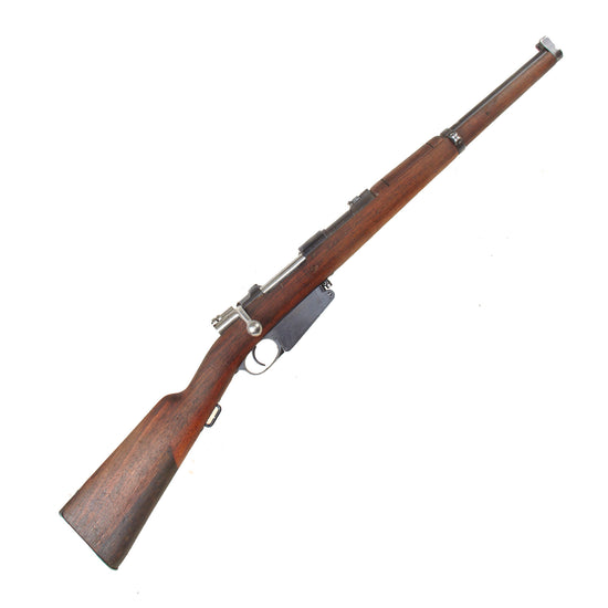 Original German Made M1891 Argentine Mauser Carbine by Ludwig Loewe Serial A 6799 with Intact Crest and Repaired Stock - Made in 1895 Original Items