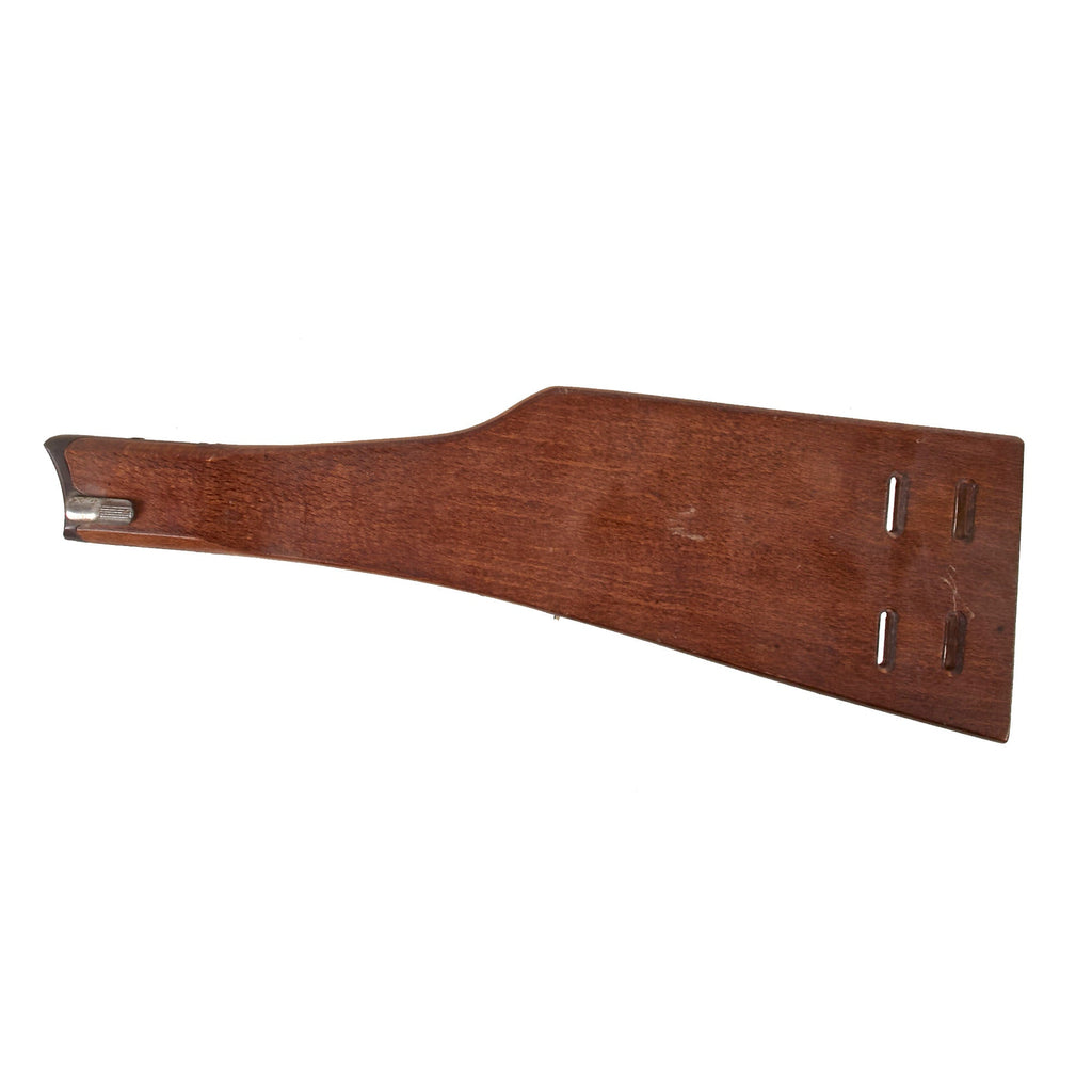 German WWI Early Reproduction Artillery Luger Wood Stock with Attaching Iron - Lange Pistole 08 Original Items