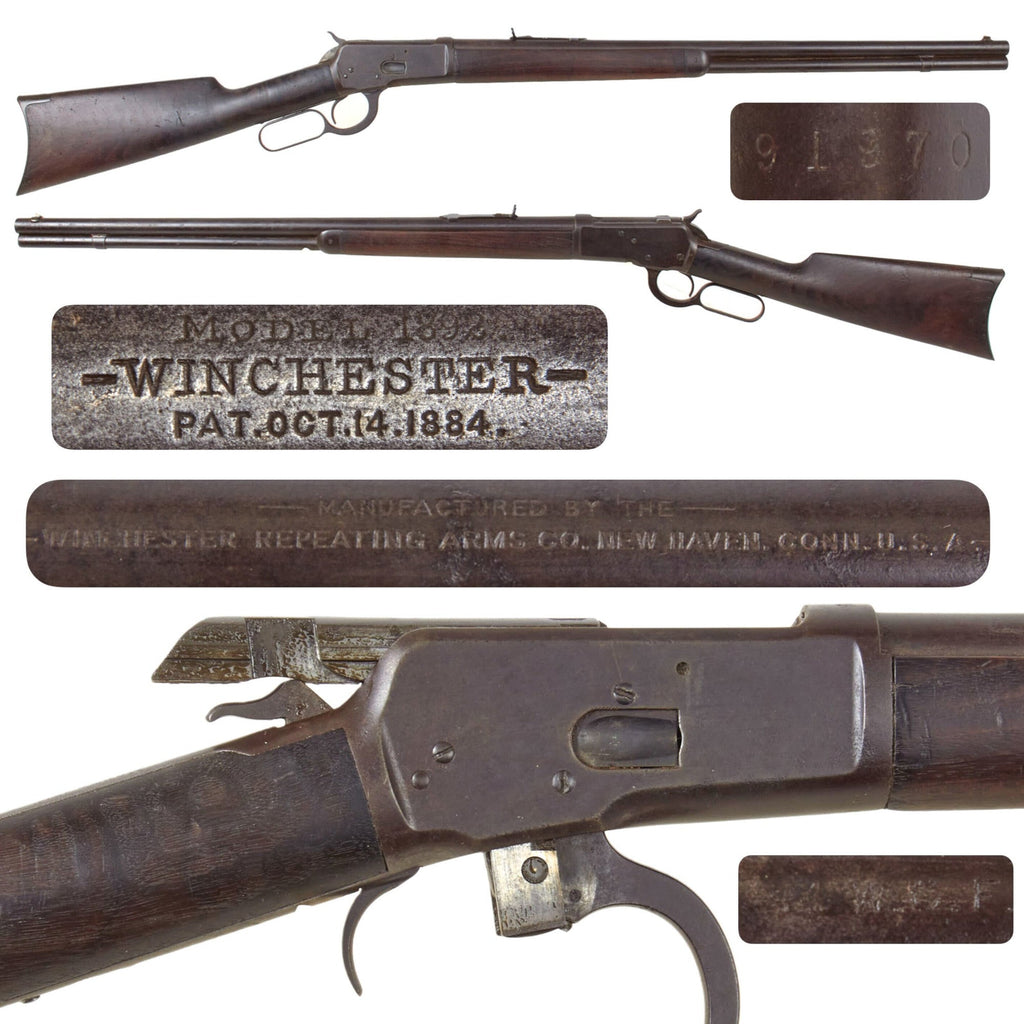 Original U.S. Winchester Model 1892 .44-40 WCF Repeating Rifle with 24" Round Barrel Made in 1895 - Serial 91970 Original Items