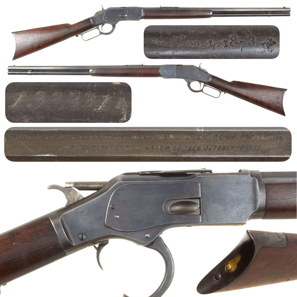 Original U.S. Winchester Model 1873 .44-40 Repeating Rifle Made in 1893 with 24" Octagonal Barrel - Serial 446494B