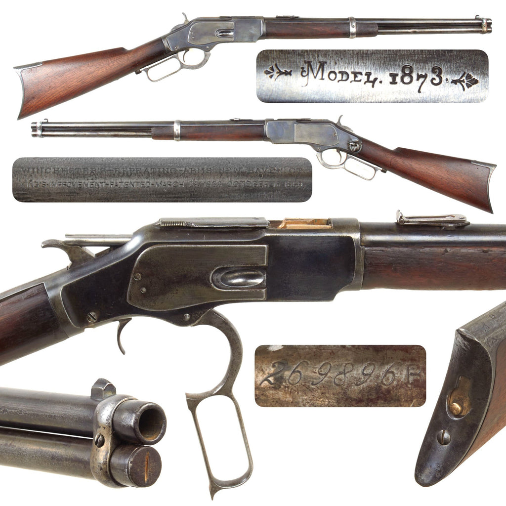 Original U.S. Winchester Model 1873 .44-40 Repeating Saddle Ring Carbine Made in 1888 - Serial Number 269896B Original Items