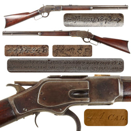Original U.S. Winchester Model 1873 .38-40 Repeating Rifle Made in 1883 with 24" Octagonal Barrel and Set Trigger - Serial 133331A