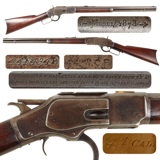 Original U.S. Winchester Model 1873 .38-40 Repeating Rifle Made in 1883 with 24" Octagonal Barrel and Set Trigger - Serial 133331A