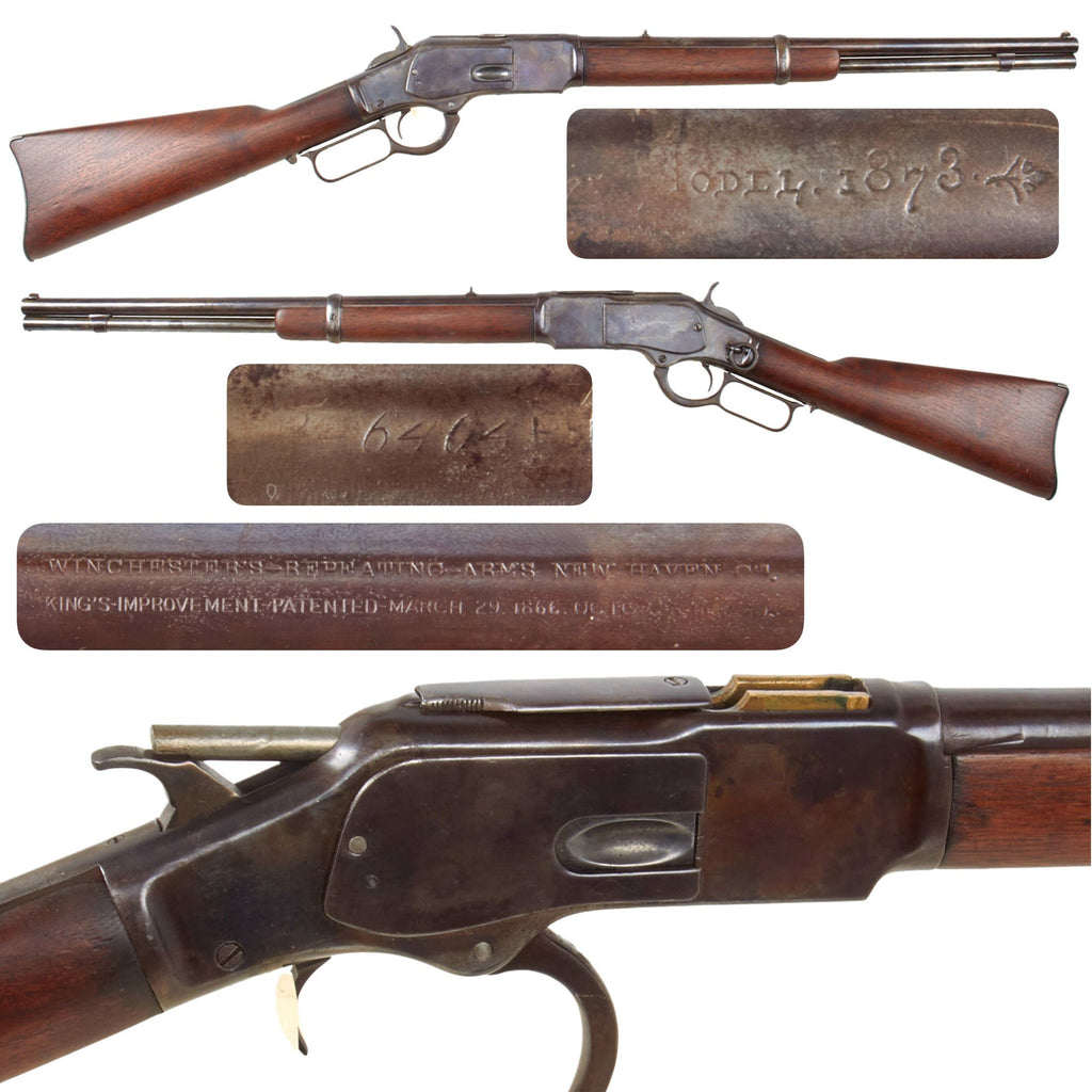 Original U.S. Winchester Model 1873 Refinished .32-20 Repeating Saddle Ring Carbine Made in 1890 - Serial Number 346404B Original Items