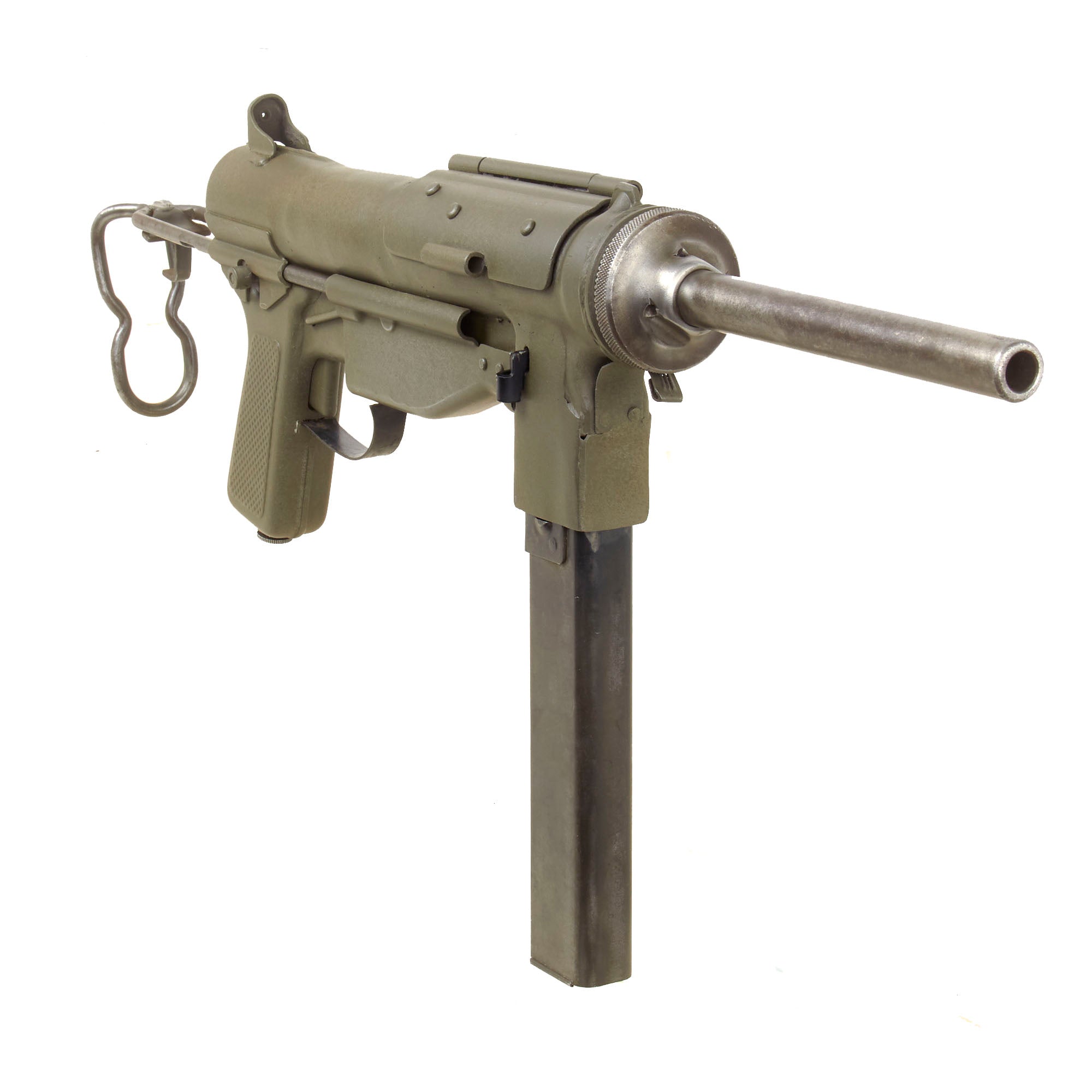 Original U.S. WWII Type M3A1 Grease Gun Display SMG with Live