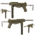 Original U.S. WWII Type M3A1 Grease Gun Display SMG with Live Barrel and Magazine Original Items