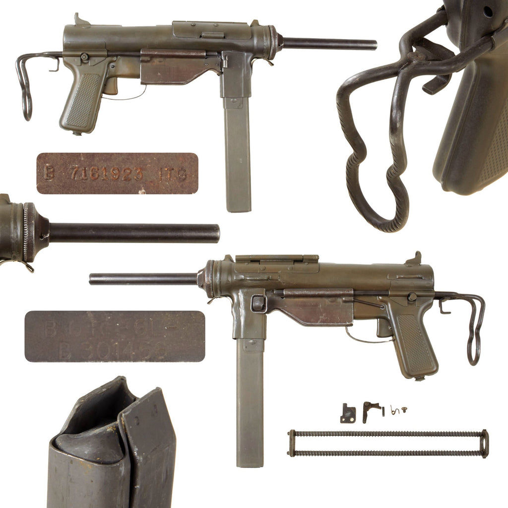 Original U.S. WWII Type M3A1 Grease Gun Display SMG with Live