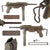 Original U.S. WWII Type M3A1 Grease Gun Display SMG with Live Barrel and Magazine Original Items