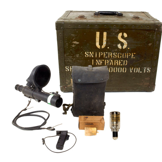 Original U.S. Korean War Sniper Scope Infrared Set M-3 for M3 Carbine .30 Caliber Dated 1951 - With Mounts Original Items