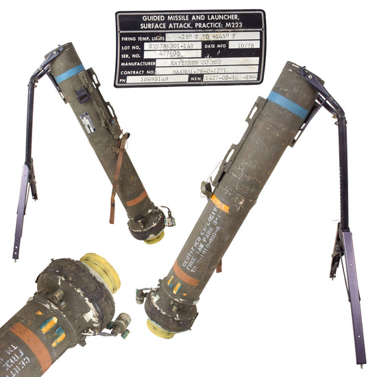 Original U.S. Persian Gulf War Era Inert M47 Dragon Anti-Tank Guided Missile Launcher - Dated 1978 - Missing Foam Ends Original Items