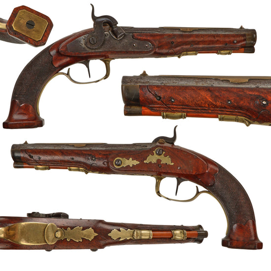 Original European Continental "Versailles" Style Officer's Percussion Converted Pistol - Circa 1830 Original Items
