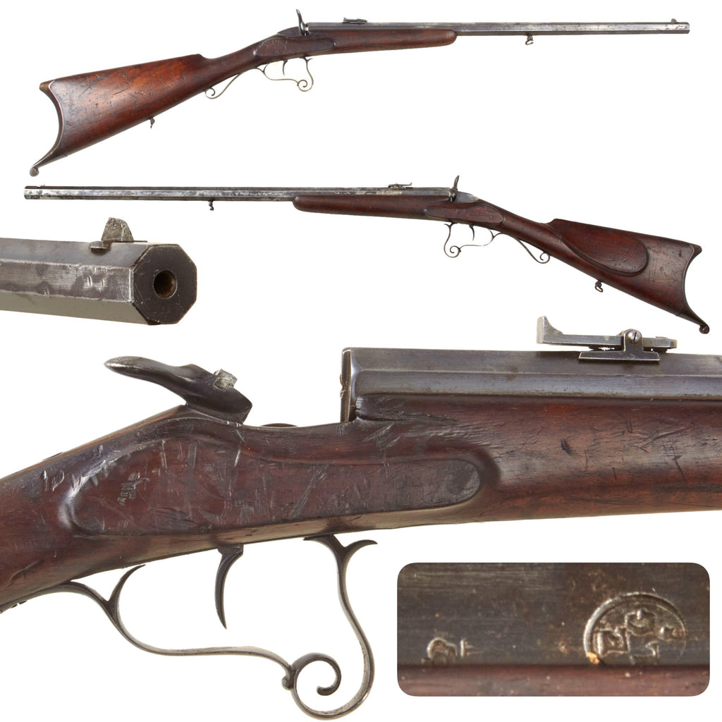 Original Belgian Flobert .22 Rolling Block Parlor Shooting Rifle with Figured Stock - Circa 1870 Original Items