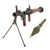 Original Soviet Bulgarian Cold War RPG-7 Rocket Propelled Grenade Inert Launcher RPG with Bipod & Inert Chinese Type 69 Rocket Round Original Items