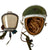 Original Chinese Air Force Late Cold War TK-4A High Altitude Flight Helmet Set in Crate - Dated 1994 Original Items