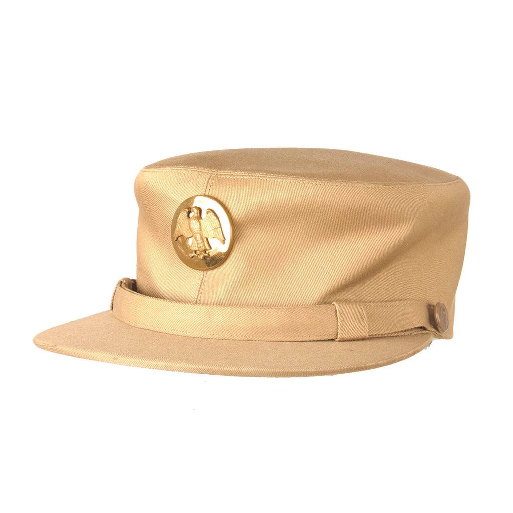 Original U.S. WWII Early War “Summer Khaki” Women's Army Corps WAC Hobby Hat - Named Mae Whilden with Serial Number Original Items