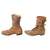 Original U.S. WWII M1943 Double Buckle Combat Service-Worn Boots - Mis-Matched Sizes 10C & 9½D Original Items