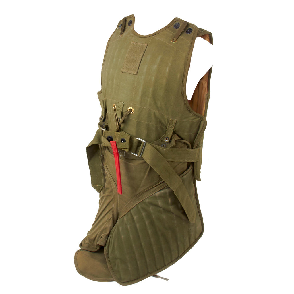 Original U.S. WWII USAAF Complete M1 Flak Vest with M5 Leg & Groin Armor for Seated Personnel Original Items