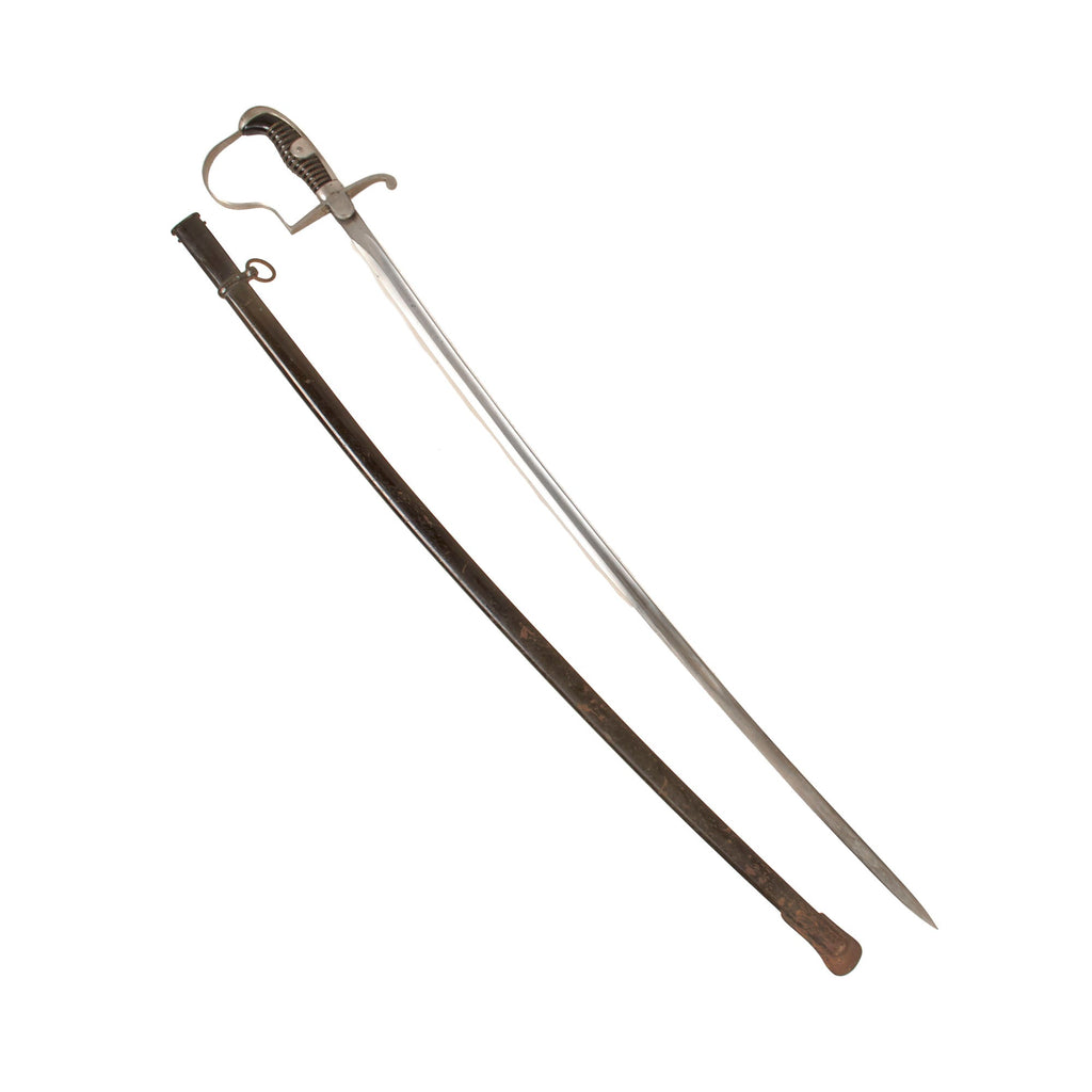Original German WWII NCO Dove's Head Sword by F. W. Höller of Solingen with Steel Scabbard Original Items
