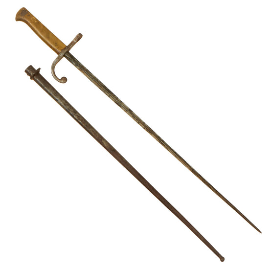 Original Uruguayan M1900 Cruciform Épée Bayonet & Scabbard for Belgian M1895 FN Mauser Original Items