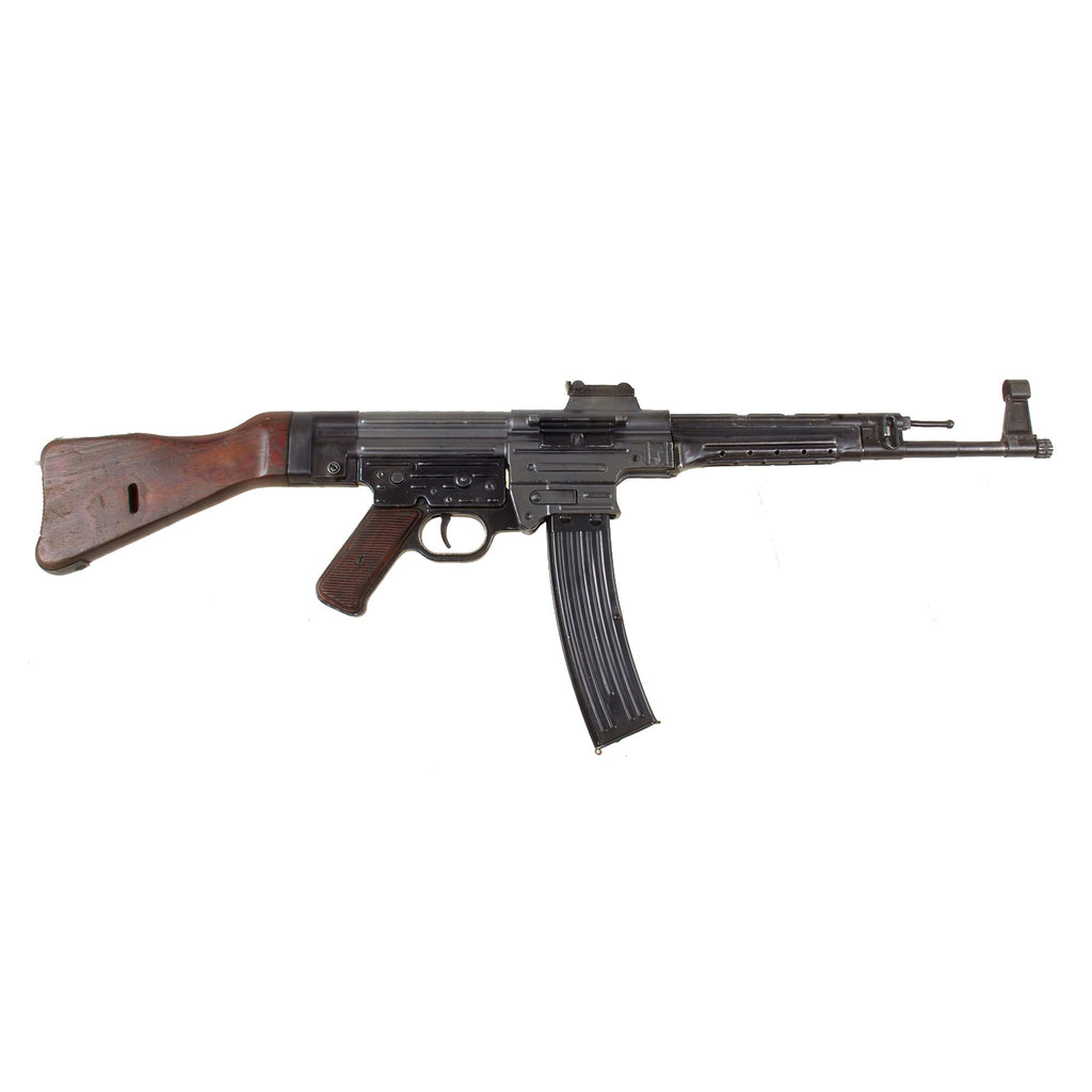 Original German WWII MP44 STG 44 Sturmgewehr Display Machine Gun with Live Barrel and Czech Made Magazine Original Items
