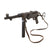 German WWII Replica MP 40 Cap Plug Firing Submachine Gun with Leather Sling by MGC Japan - Magazine Button Seized Original Items