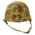 Original U.S. WWII / Korean War USMC Front Seam Fixed Bale M1 Helmet with MSA Liner and USMC Cover With Stenciled Eagle, Globe and Anchor - Complete Original Items