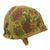 Original U.S. WWII / Korean War USMC Front Seam Fixed Bale M1 Helmet with MSA Liner and USMC Cover With Stenciled Eagle, Globe and Anchor - Complete Original Items