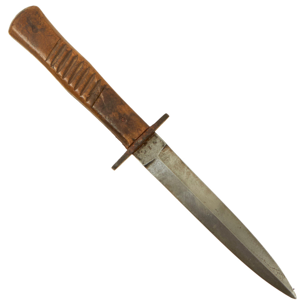 Original Imperial German WWI British-Captured Trench Fighting Knife Named to Killed in Action Soldier Thomas Pritchard, Welsh Regiment Original Items