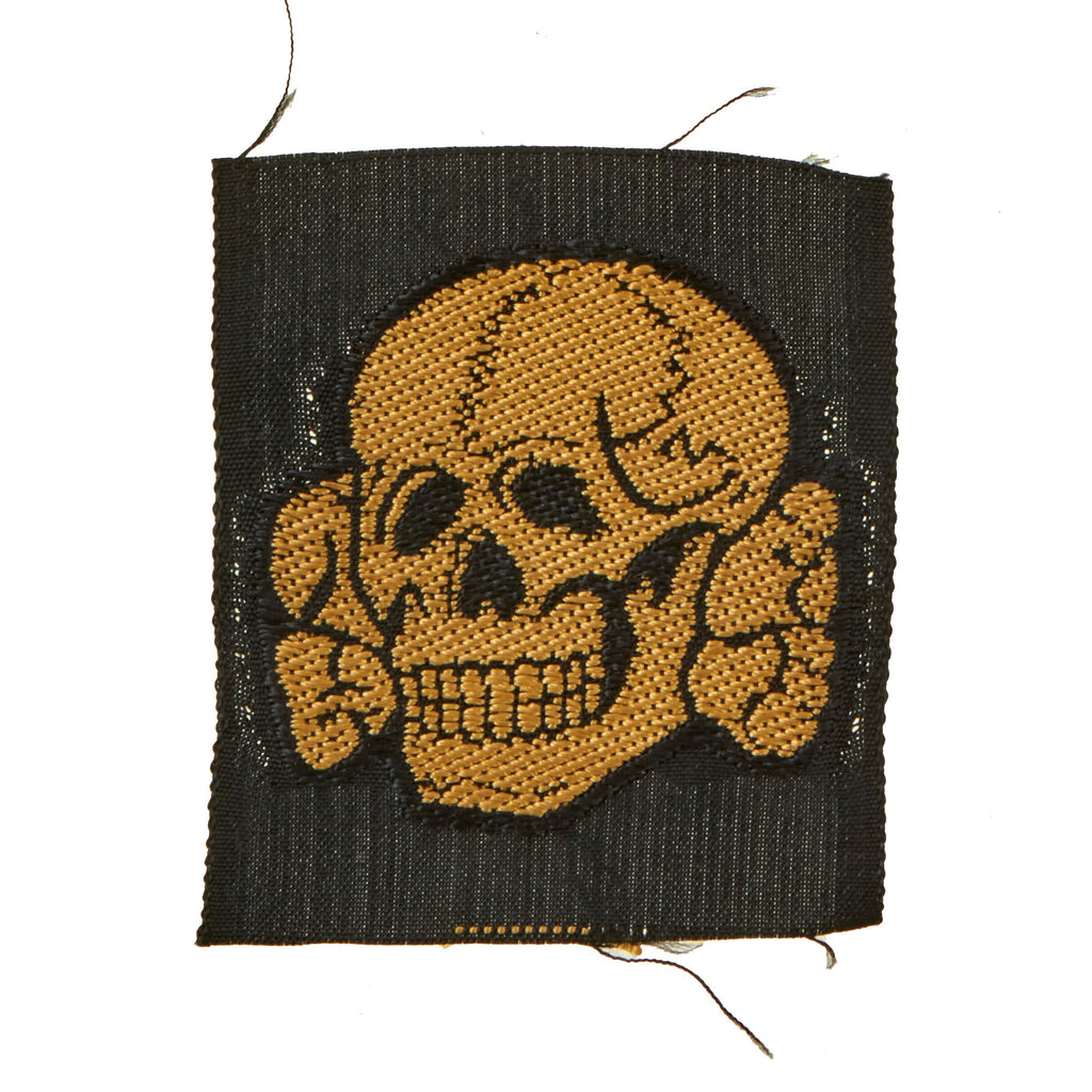 Original German WWII SS BeVo Embroidered Tropical EM/NCO M41 Overseas Cap Totenkopf Skull Insignia Original Items