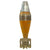 Original U.S. WWII 1941-Dated M49A2 60mm Deactivated Practice Mortar Round with 1941-Dated Fuse and Later-Added Yellow Paint - Inert Original Items