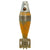 Original U.S. WWII 1941-Dated M49A2 60mm Deactivated Practice Mortar Round with 1941-Dated Fuse and Later-Added Yellow Paint - Inert Original Items