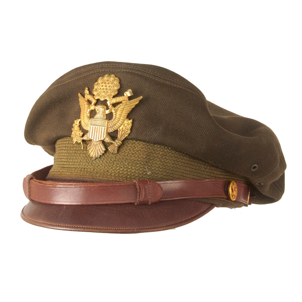 Original U.S. WWII USAAF Officer’s Wartime Manufacutred Crush Visor Cap - FLIGHTER by BANCROFT Original Items