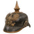 Original Imperial German WWI Prussian M1891 Line Infantry Pickelhaube Spiked Helmet by J.M. Eckart of Ulm with Two Prussian Cockades - Size 56 Original Items