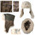 Original German WWII 1943 Dated Eastern Front Rabbit Fur Pelzmütze Winter Hat with RBNr Number - Size 55 Original Items