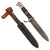 Original German WWII Early Motto-Marked HJ Knife by Rare Maker E. Knecht & Co. of Solingen with Scabbard Original Items