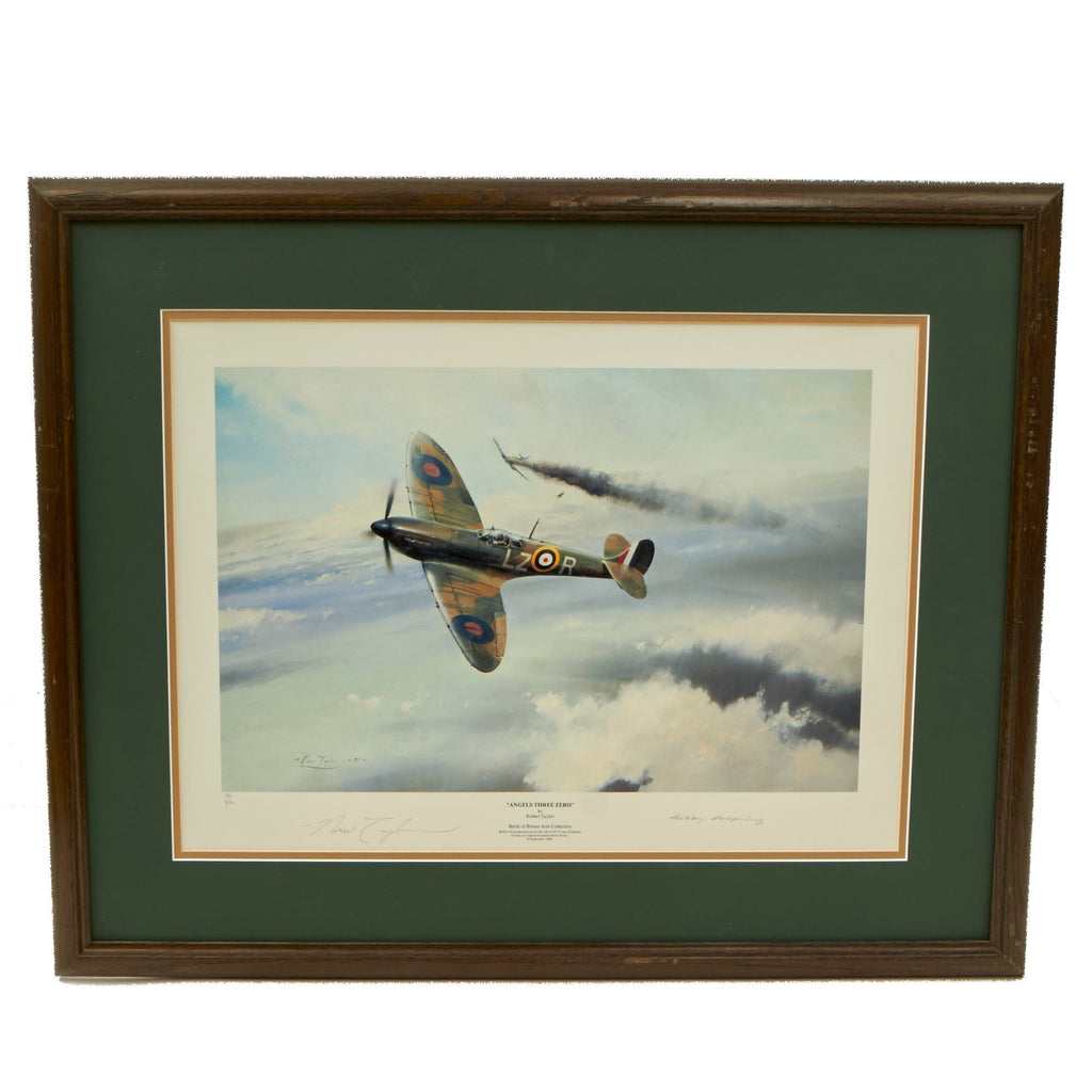 Original Signed Limited Edition Print: Framed “Angels Three Zero” by Robert Taylor Signed by Bobby Oxspring, DFC - NO GLASS - 23 x 28” - 180/990 Original Items