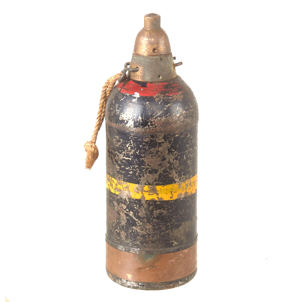 Original Japanese WWII Inert Type 89 Knee Mortar 50mm Grenade Discharger Inert Round - Dated 1941 Original Items